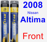 Front Wiper Blade Pack for 2008 Nissan Altima - Assurance