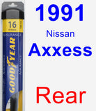 Rear Wiper Blade for 1991 Nissan Axxess - Assurance