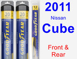 Front & Rear Wiper Blade Pack for 2011 Nissan Cube - Assurance