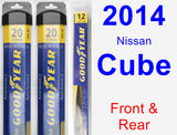 Front & Rear Wiper Blade Pack for 2014 Nissan Cube - Assurance