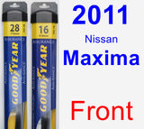Front Wiper Blade Pack for 2011 Nissan Maxima - Assurance