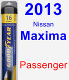 Passenger Wiper Blade for 2013 Nissan Maxima - Assurance