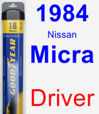 Driver Wiper Blade for 1984 Nissan Micra - Assurance