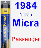 Passenger Wiper Blade for 1984 Nissan Micra - Assurance