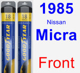 Front Wiper Blade Pack for 1985 Nissan Micra - Assurance