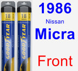 Front Wiper Blade Pack for 1986 Nissan Micra - Assurance