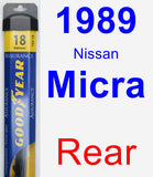 Rear Wiper Blade for 1989 Nissan Micra - Assurance