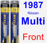 Front Wiper Blade Pack for 1987 Nissan Multi - Assurance