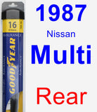 Rear Wiper Blade for 1987 Nissan Multi - Assurance