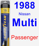 Passenger Wiper Blade for 1988 Nissan Multi - Assurance