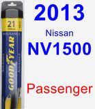 Passenger Wiper Blade for 2013 Nissan NV1500 - Assurance