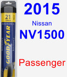 Passenger Wiper Blade for 2015 Nissan NV1500 - Assurance