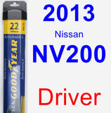 Driver Wiper Blade for 2013 Nissan NV200 - Assurance