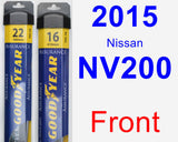 Front Wiper Blade Pack for 2015 Nissan NV200 - Assurance