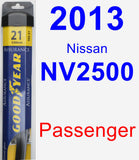 Passenger Wiper Blade for 2013 Nissan NV2500 - Assurance