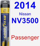 Passenger Wiper Blade for 2014 Nissan NV3500 - Assurance