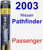 Passenger Wiper Blade for 2003 Nissan Pathfinder - Assurance