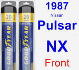 Front Wiper Blade Pack for 1987 Nissan Pulsar NX - Assurance