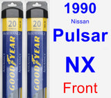 Front Wiper Blade Pack for 1990 Nissan Pulsar NX - Assurance