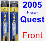 Front Wiper Blade Pack for 2005 Nissan Quest - Assurance