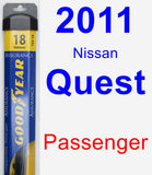 Passenger Wiper Blade for 2011 Nissan Quest - Assurance