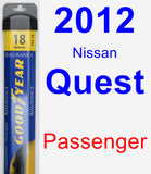 Passenger Wiper Blade for 2012 Nissan Quest - Assurance