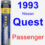 Passenger Wiper Blade for 1993 Nissan Quest - Assurance