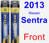 Front Wiper Blade Pack for 2013 Nissan Sentra - Assurance