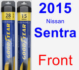 Front Wiper Blade Pack for 2015 Nissan Sentra - Assurance