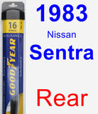 Rear Wiper Blade for 1983 Nissan Sentra - Assurance