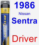 Driver Wiper Blade for 1986 Nissan Sentra - Assurance