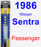 Passenger Wiper Blade for 1986 Nissan Sentra - Assurance