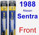 Front Wiper Blade Pack for 1988 Nissan Sentra - Assurance