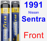 Front Wiper Blade Pack for 1991 Nissan Sentra - Assurance