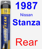 Rear Wiper Blade for 1987 Nissan Stanza - Assurance