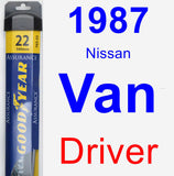 Driver Wiper Blade for 1987 Nissan Van - Assurance