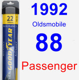 Passenger Wiper Blade for 1992 Oldsmobile 88 - Assurance