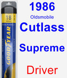 Driver Wiper Blade for 1986 Oldsmobile Cutlass Supreme - Assurance