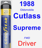 Driver Wiper Blade for 1988 Oldsmobile Cutlass Supreme - Assurance