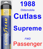 Passenger Wiper Blade for 1988 Oldsmobile Cutlass Supreme - Assurance