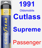 Passenger Wiper Blade for 1991 Oldsmobile Cutlass Supreme - Assurance