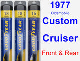 Front & Rear Wiper Blade Pack for 1977 Oldsmobile Custom Cruiser - Assurance