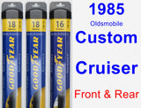 Front & Rear Wiper Blade Pack for 1985 Oldsmobile Custom Cruiser - Assurance