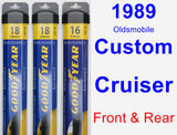 Front & Rear Wiper Blade Pack for 1989 Oldsmobile Custom Cruiser - Assurance