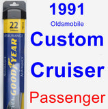 Passenger Wiper Blade for 1991 Oldsmobile Custom Cruiser - Assurance