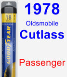 Passenger Wiper Blade for 1978 Oldsmobile Cutlass - Assurance