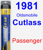 Passenger Wiper Blade for 1981 Oldsmobile Cutlass - Assurance