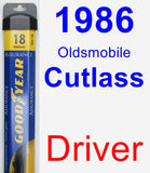 Driver Wiper Blade for 1986 Oldsmobile Cutlass - Assurance