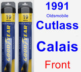 Front Wiper Blade Pack for 1991 Oldsmobile Cutlass Calais - Assurance