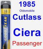 Passenger Wiper Blade for 1985 Oldsmobile Cutlass Ciera - Assurance